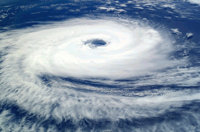 Image satellite d'un cyclone