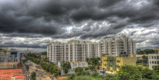 Nuages de pluie en Inde