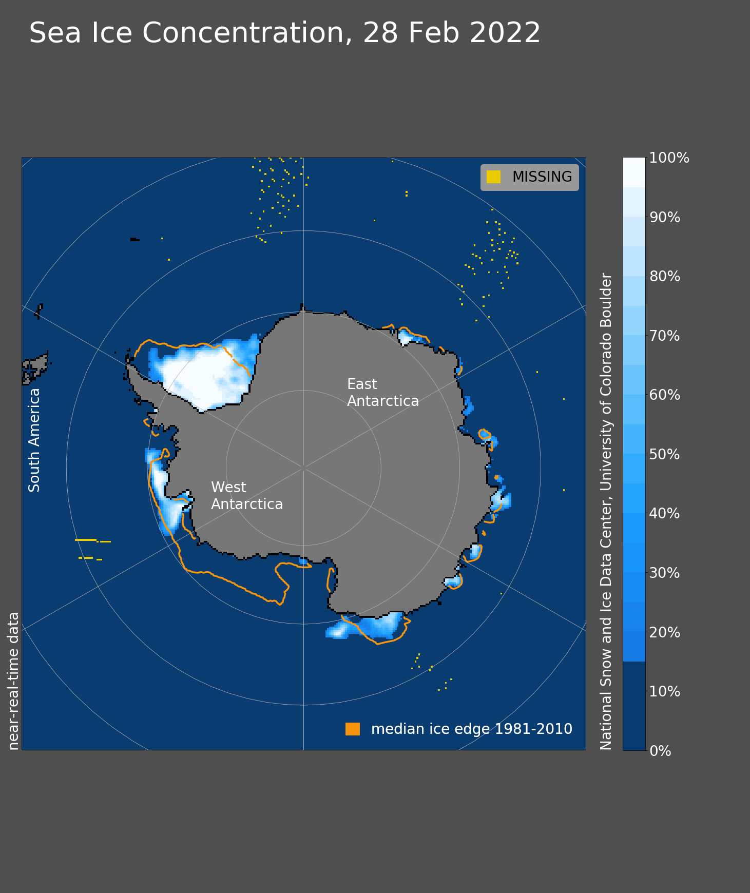 Concentration en glace de l'Antarctique
