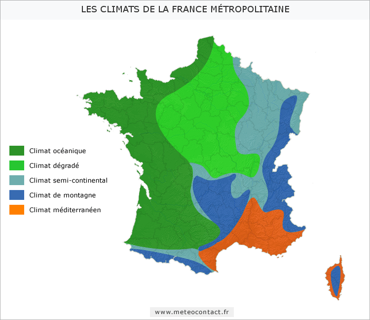 Les climats de la France métropolitaine