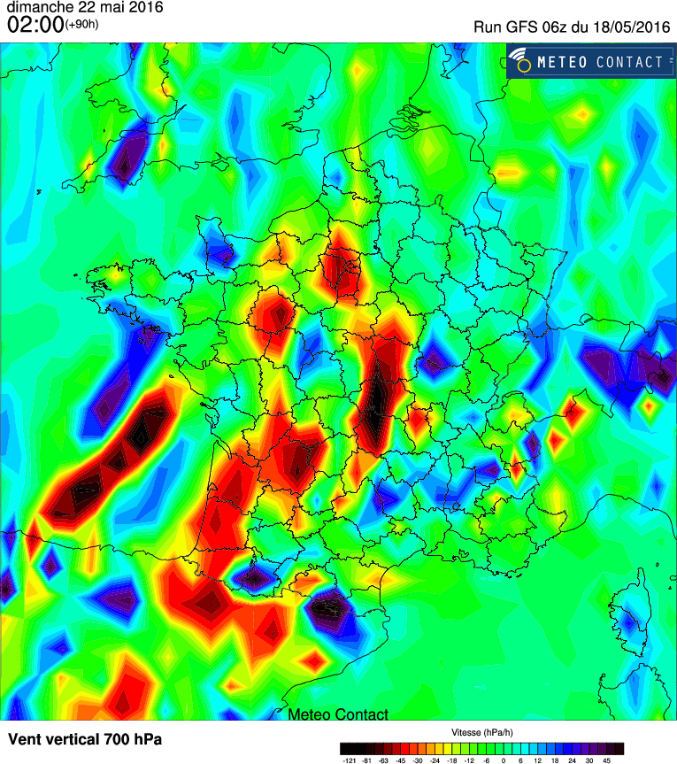 Vent vertical 700 hPa