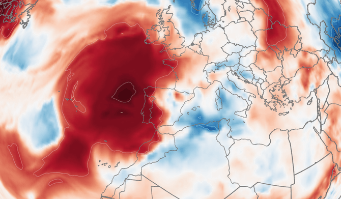 Anomalie à 850 hPa probable vers le 4 juillet. © Météo-Contact