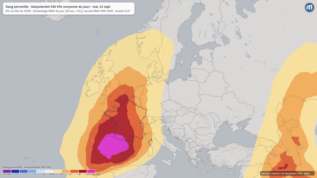 Anticyclone potentiellement record fin septembre 2026
